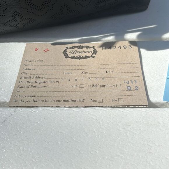 NWOT Brighton black leather print shoulder bag - Picture 3 of 14